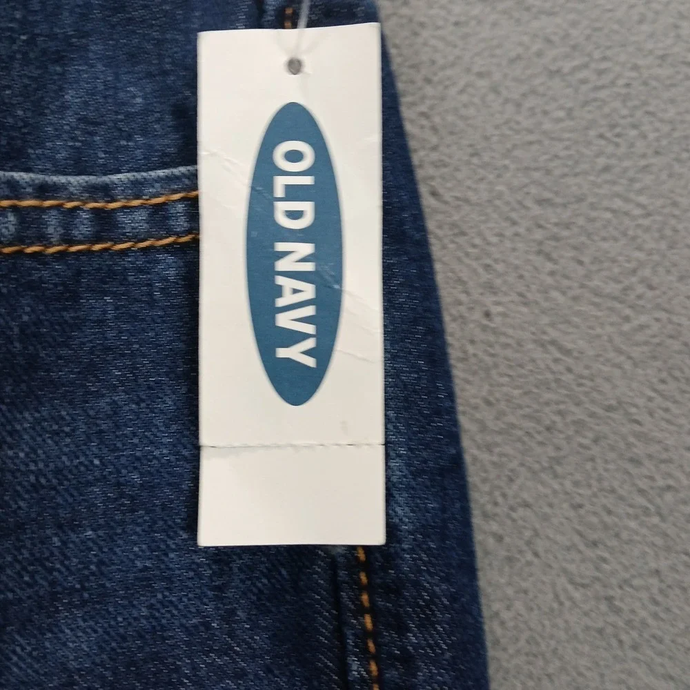 Old Navy‎ Skinny Jeans Girls 8 Blue Denim Cotton Whiskers Detail Mid Rise Casual